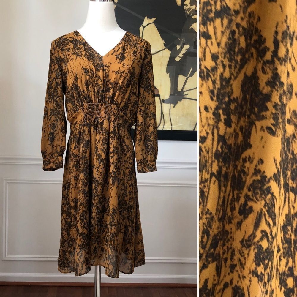 Simply Vera Vera Wang Amber Smocked Waist Dress XS